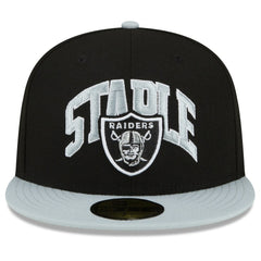 Las Vegas Raiders New Era NFL x Staple Collection 59FIFTY Fitted Hat Black/Gray
