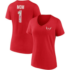 NHL Washington Capitals Fanatics Women's Team Mother's Day V-Neck T-Shirt - Red