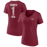 Washington Commanders Women's Team Mother's Day V-Neck T-Shirt Burgundy