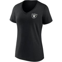 Las Vegas Raiders Women's Team Mother's Day V-Neck T-Shirt Black
