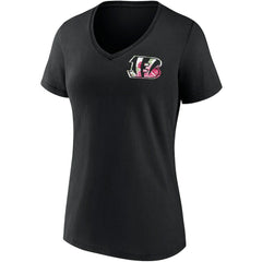 Cincinnati Bengals Women's Team Mother's Day V-Neck T-Shirt Black