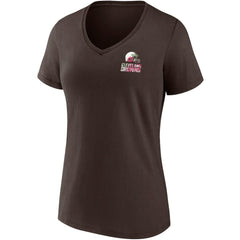 Cleveland Browns Women's Team Mother's Day V-Neck T-Shirt Brown