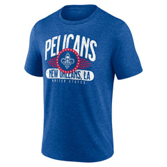 New Orleans Pelicans Badge of Honor Tri-Blend T-Shirt Royal