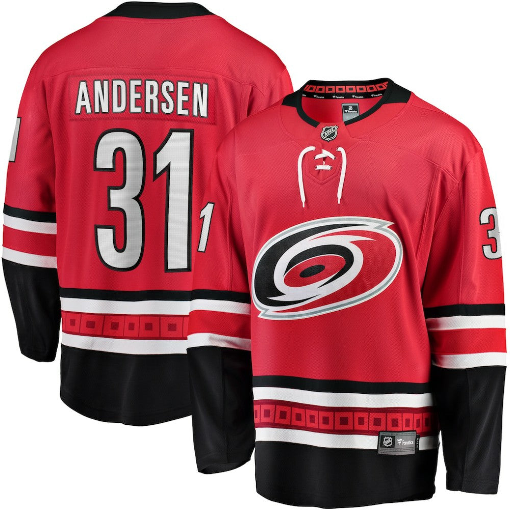NHL Frederik Andersen Carolina Hurricanes Fanatics Alternate Breakaway Player Jersey - Red
