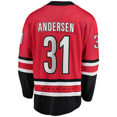 NHL Frederik Andersen Carolina Hurricanes Fanatics Alternate Breakaway Player Jersey - Red
