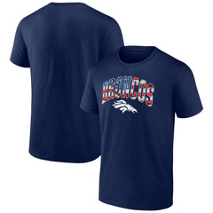 Denver Broncos Banner Wave Logo T-Shirt Navy