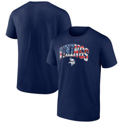 Minnesota Vikings Banner Wave Logo T-Shirt Navy