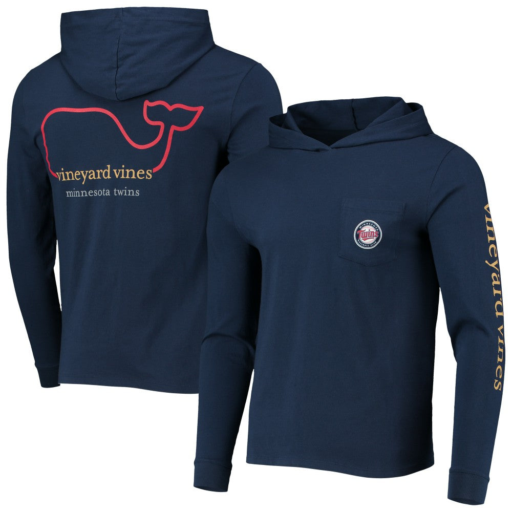 Minnesota Twins Vineyard Vines Long Sleeve Hoodie T-Shirt - Navy Hoodies