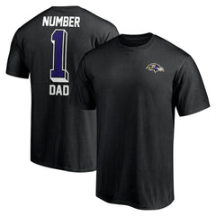Baltimore Ravens Number One Dad T-Shirt Black