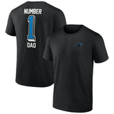 Carolina Panthers Number One Dad T-Shirt Black