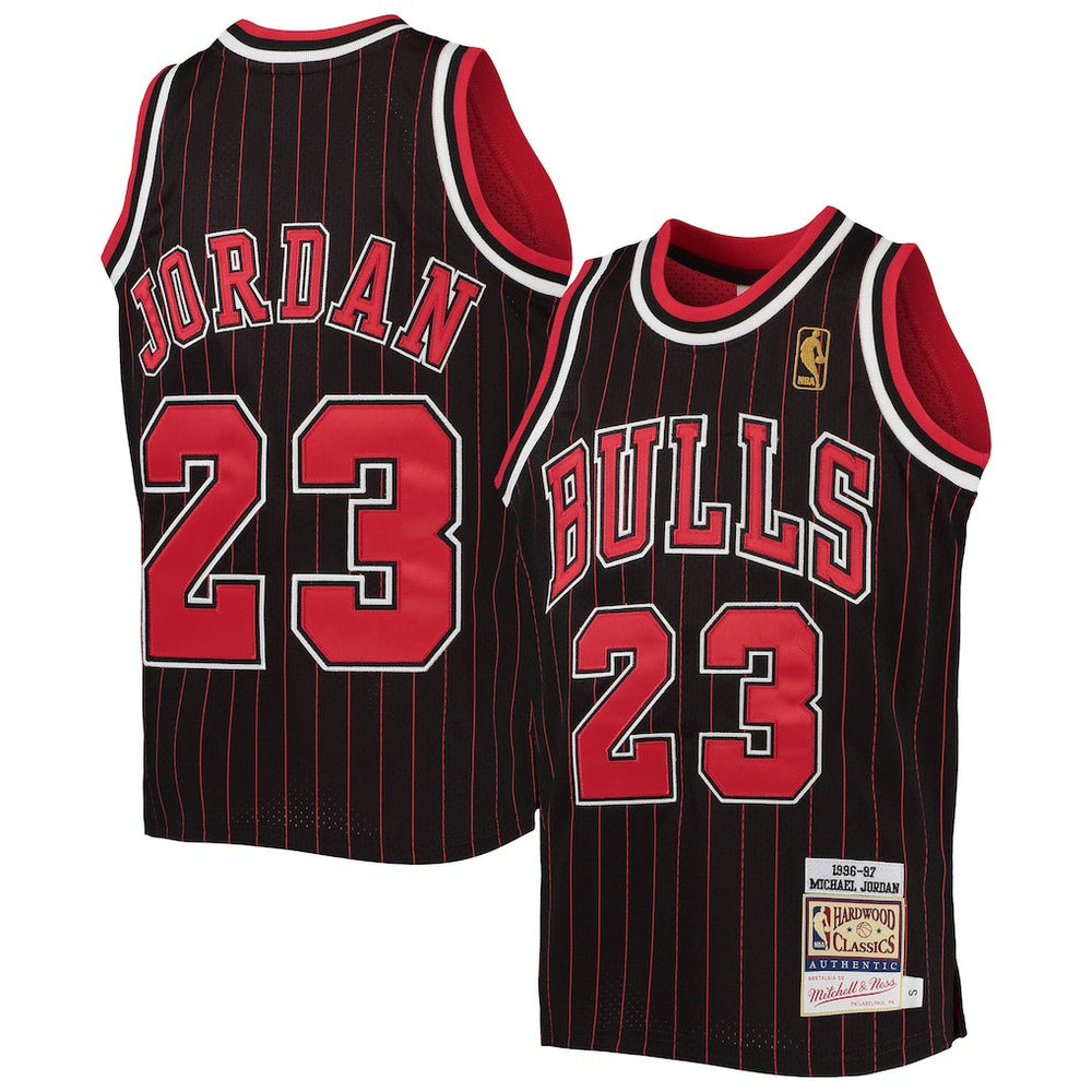 NBA Michael Jordan Chicago Bulls Youth 1996-97 Hardwood Classics Authentic Jersey sale - Black/Red