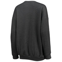Washington Commanders WEAR by Erin Andrews Women's Oversized Fleece Pullover Sweatshirt Heathered Charcoal