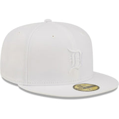 Detroit Tigers New Era White on White 59FIFTY Fitted Hat Hats