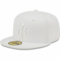 New York Yankees New Era White on White 59FIFTY Fitted Hat Hats