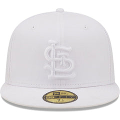 St. Louis Cardinals New Era White on White Logo 59FIFTY Fitted Hat Hats
