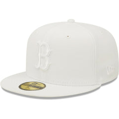 Boston Red Sox New Era White on White 59FIFTY Fitted Hat Hats