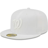 Washington Nationals New Era White on White 59FIFTY Fitted Hat Hats