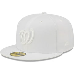 Washington Nationals New Era White on White 59FIFTY Fitted Hat Hats