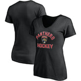 NHL Florida Panthers Fanatics Women' s Overtime V-Neck T-Shirt - Black