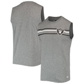 Las Vegas Raiders New Era Brushed Sleeveless Tank Top Heathered Gray