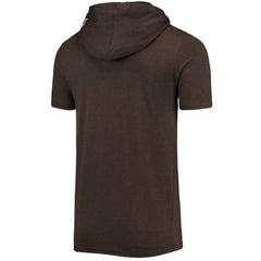 Cleveland Browns New Era Team Brushed Hoodie T-Shirt Heathered Brown
