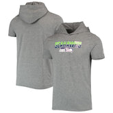 Seattle Seahawks New Era Team Brushed Hoodie T-Shirt Heathered Gray