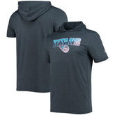 Tennessee Titans New Era Team Brushed Hoodie T-Shirt Heathered Navy