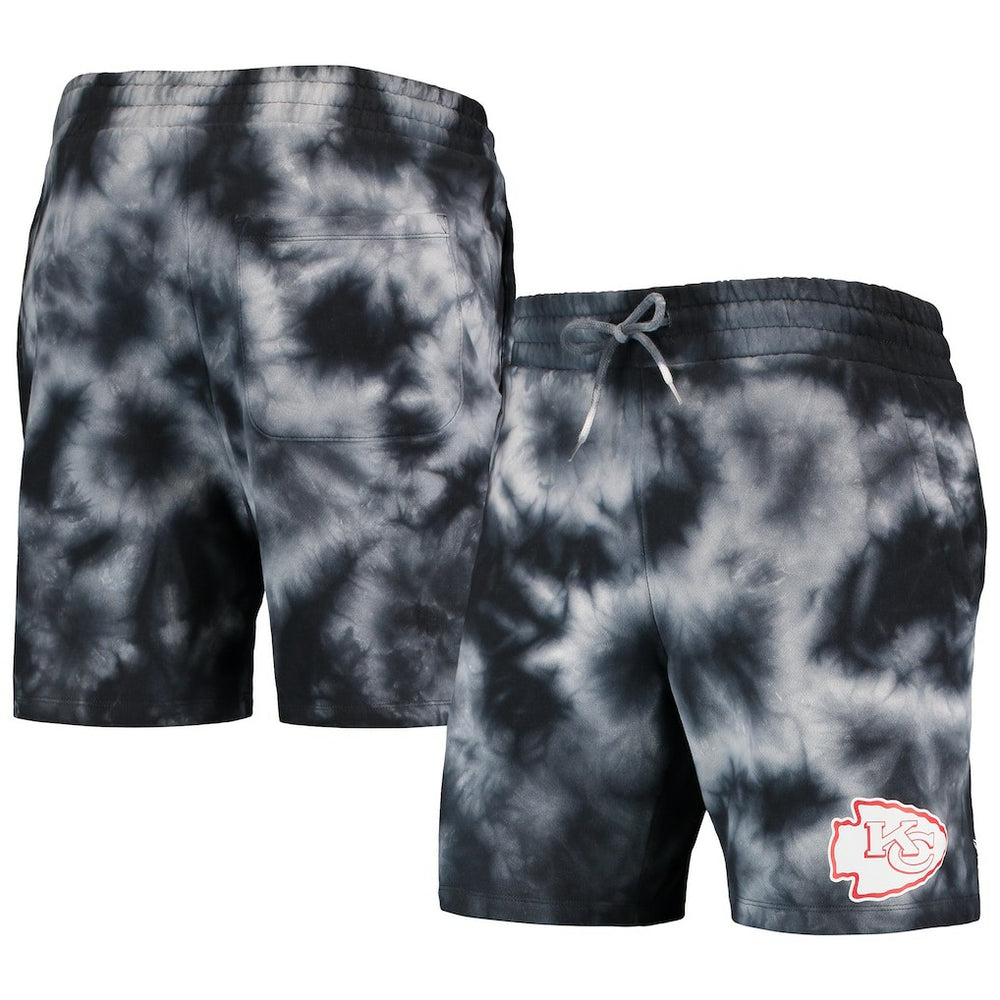 Kansas City Chiefs New Era Tie-Dye Shorts Black