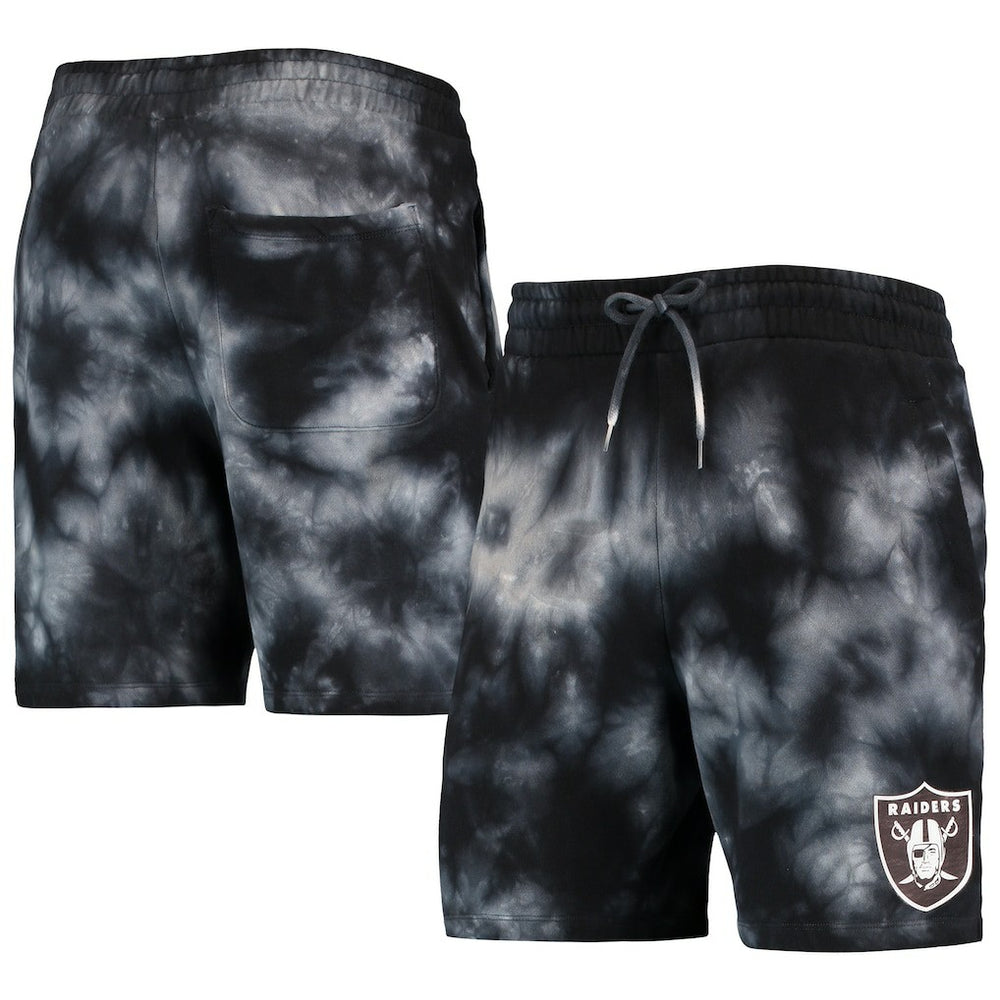 Las Vegas Raiders New Era Tie-Dye Shorts Black