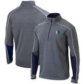 Dallas Mavericks Omni-Wick Shotgun 2.0 Quarter-Zip Pullover Top Heathered Gray/Navy