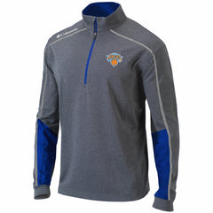 New York Knicks Omni-Wick Shotgun 2.0 Quarter-Zip Pullover Top Heathered Gray/Blue