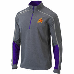 Phoenix Suns Omni-Wick Shotgun 2.0 Quarter-Zip Pullover Top Heathered Gray/Purple