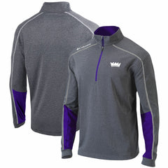 Sacramento Kings Omni-Wick Shotgun 2.0 Quarter-Zip Pullover Top Heathered Gray/Purple