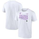 NHL Vegas Golden Knights NHL Hockey Fights Cancer T-Shirt - White