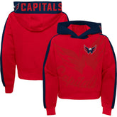 NHL Washington Capitals Girls Youth Record Setter Pullover Hoodie - Red