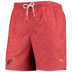 Arizona Cardinals Team Naples Layered Leaves Swim Trunks Cardinal