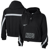 Brooklyn Nets Jordan Brand Women's Courtside Statement Edition Pullover Hoodie Black