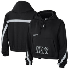 Brooklyn Nets Jordan Brand Women's Courtside Statement Edition Pullover Hoodie Black