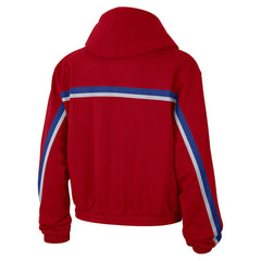 Philadelphia 76ers Jordan Brand Women's Courtside Statement Edition Pullover Hoodie Red