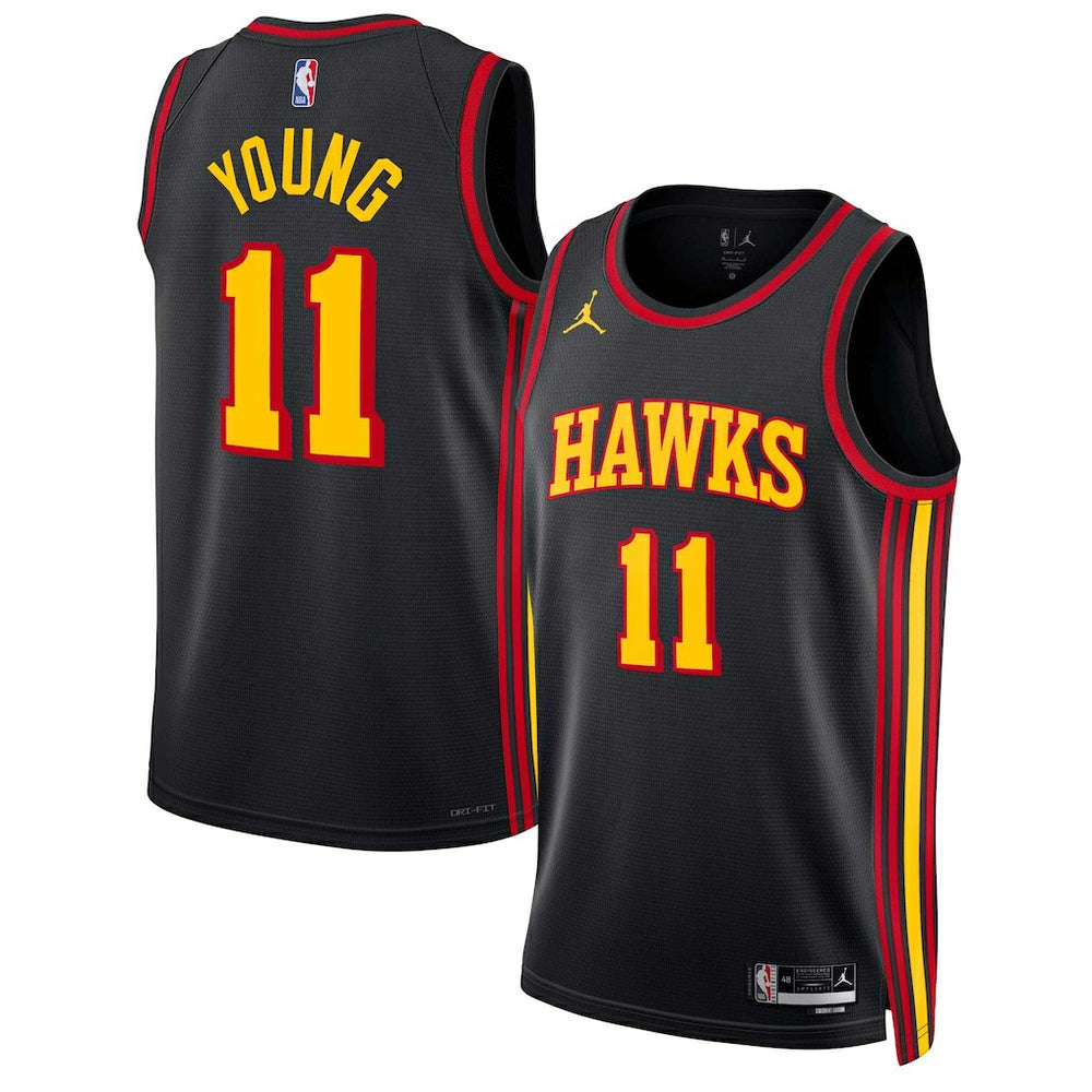 NBA Trae Young Atlanta Hawks Jordan Brand Unisex Swingman Jersey - Statement Edition - Black sale