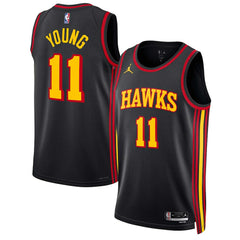 NBA Trae Young Atlanta Hawks Jordan Brand Unisex Swingman Jersey - Statement Edition - Black sale