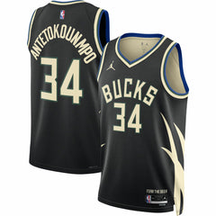NBA Giannis Antetokounmpo Milwaukee Bucks Jordan Brand Unisex Swingman Jersey - Statement Edition - Black outlet
