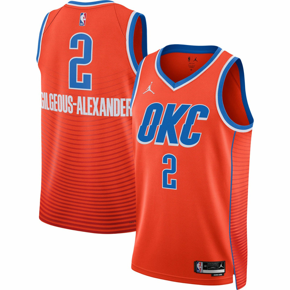 NBA Shai Gilgeous-Alexander Oklahoma City Thunder Jordan Brand Unisex Swingman Jersey - Statement Edition - Orange for sale