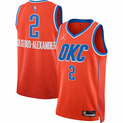 NBA Shai Gilgeous-Alexander Oklahoma City Thunder Jordan Brand Unisex Swingman Jersey - Statement Edition - Orange for sale