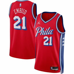 NBA Joel Embiid Philadelphia 76ers Jordan Brand Unisex Swingman Jersey - Statement Edition - Red outlet