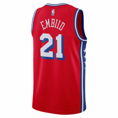 NBA Joel Embiid Philadelphia 76ers Jordan Brand Unisex Swingman Jersey - Statement Edition - Red outlet