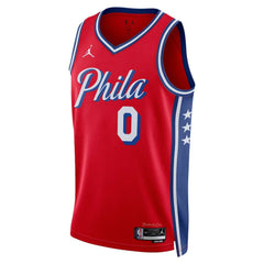 NBA Tyrese Maxey Philadelphia 76ers Jordan Brand Unisex Swingman Jersey - Statement Edition - Red discount