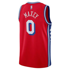 NBA Tyrese Maxey Philadelphia 76ers Jordan Brand Unisex Swingman Jersey - Statement Edition - Red discount