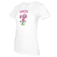 Arizona Diamondbacks Tiny Turnip Women's Blooming Baseballs T-Shirt - White T-shirts