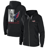 NHL Washington Capitals WEAR by Erin Andrews Women's Sponge Fleece Full-Zip Hoodie - Black